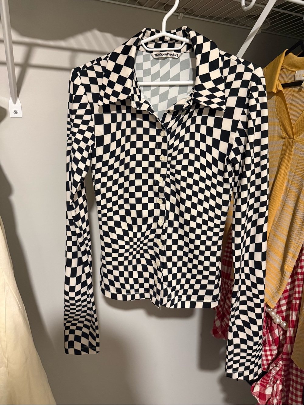 TheOpen product(open YY) Checkered Button-up shirt